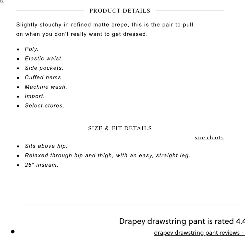 NWT J. Crew crepe drawstring pants - Picture 7 of 7